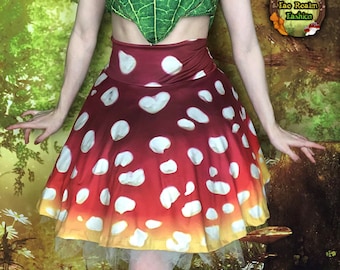 Mushroom Amanita Toadstool Skirt
