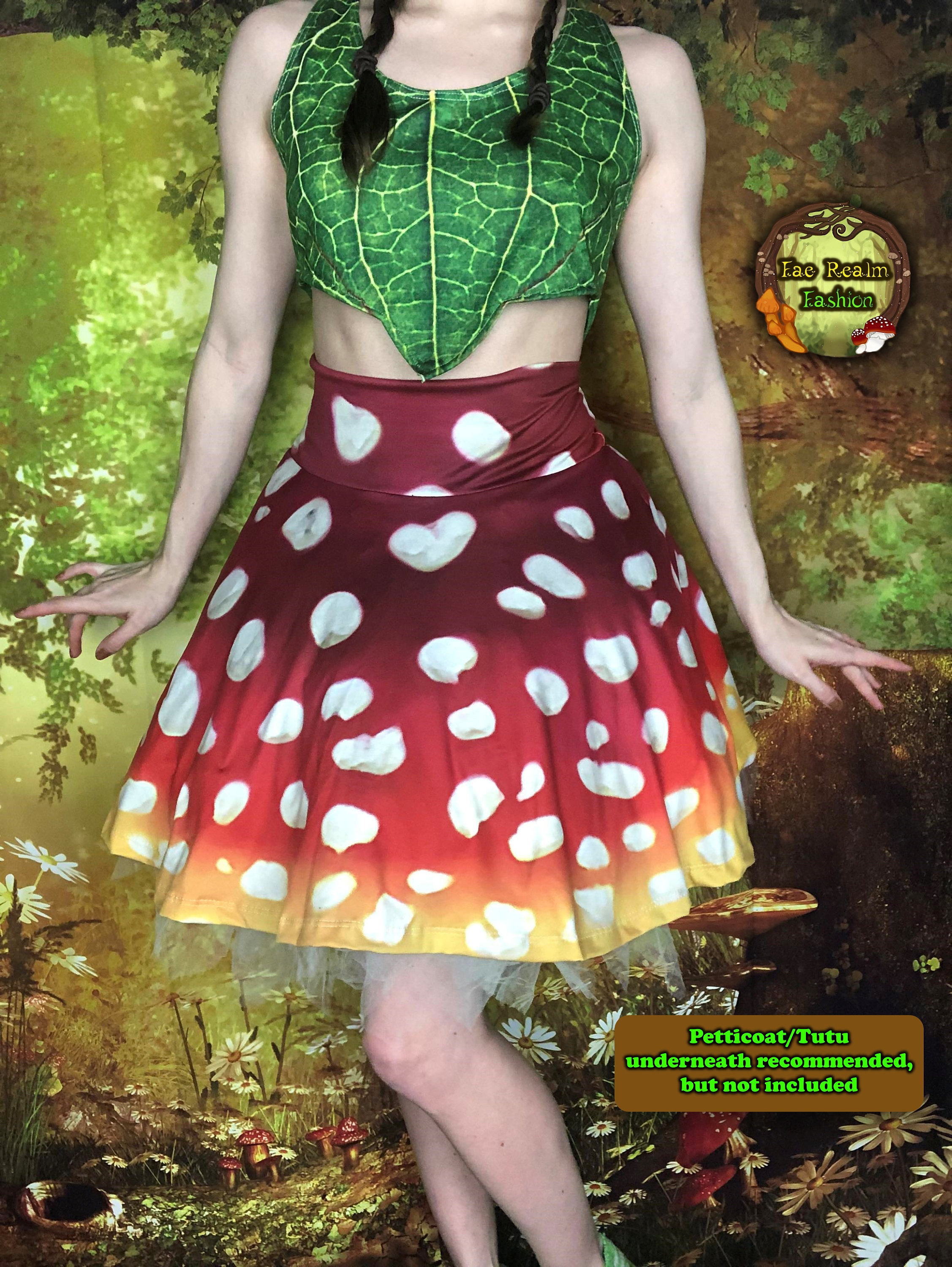 Mushroom Amanita Toadstool Skirt - Etsy
