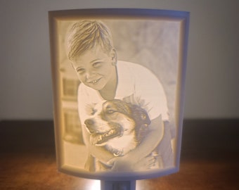 Personalized Night Light Custom Birthday Gift Family Light Portrait Picture Lithophane Lamp Anniversary