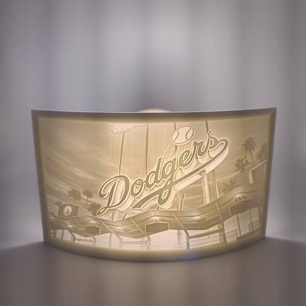 MLB LA Dodgers Light Vintage Baseball Gift for Dodgers Fan Unique Present MLB Dodgers baseball