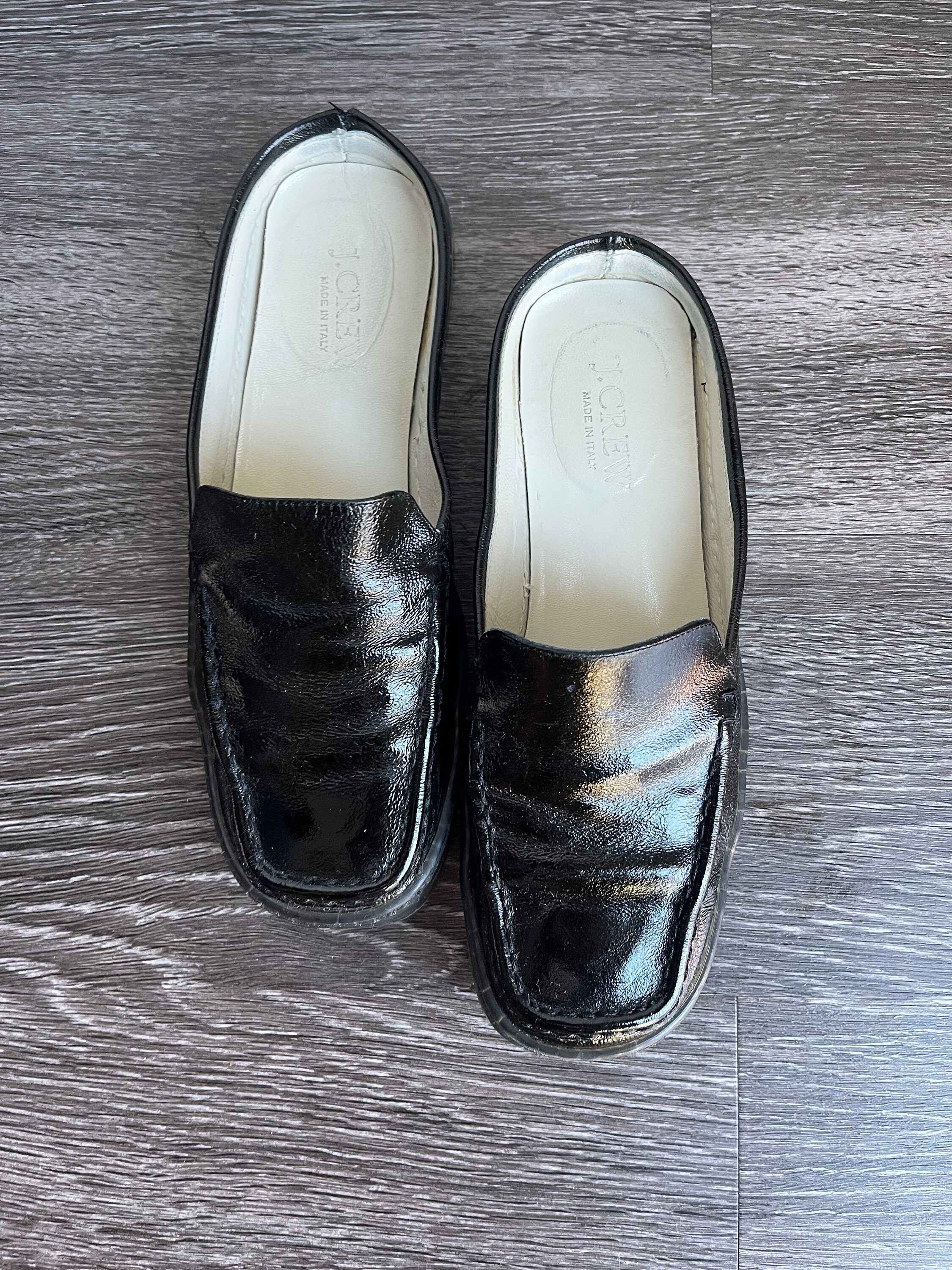 J. Crew Classic Black Leather Slip-On Loafers J Crew Vintage Leather Black Slip on Loafers - Etsy main image 4