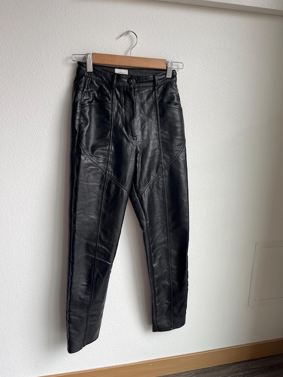 Wilfred Free High Waisted Faux Leather Pants Sz 00 - Etsy