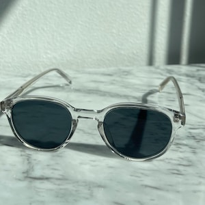 Warby Parker Sunglasses Percel 500 Crystal Rim Frame 48-21-145
