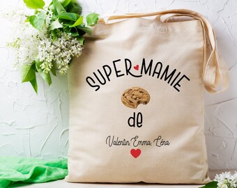 Super Mamie personalized tote bag, gift For grandma, grandmother's day