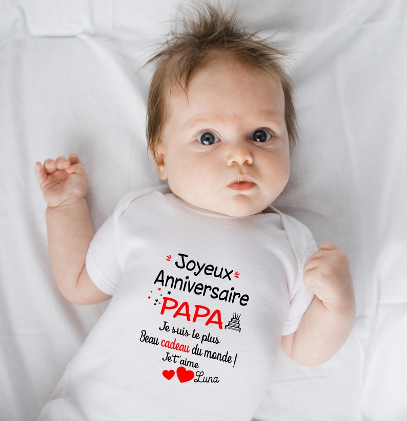 Body Joyeux anniversaire papa - Créatrice ETSY : LicantyDesigns