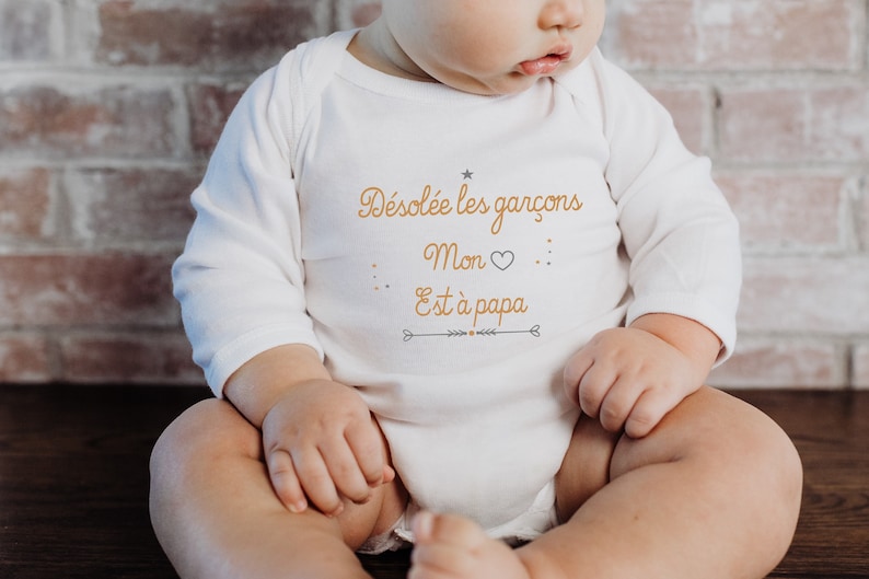 Body bébé personnalisé pour papa - Créatrice ETSY : LicantyDesigns