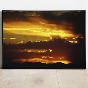 Yellow Sunset | Sunset digital Print| Sunset art | Firerly Sunset | Desert Sunset | Moab Sunset | Digital Print Photos | Digital Photos