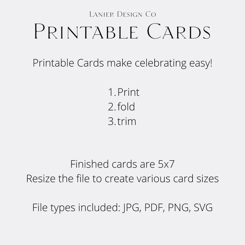Printable Card, Happy Birthday, Gift, DIY, Print at Home, Small ...