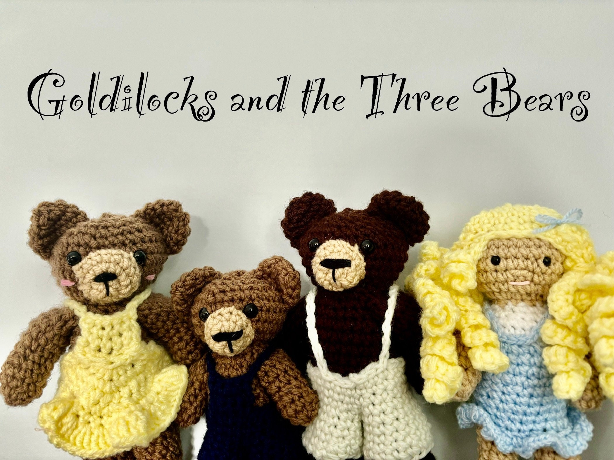 Goldilocks and the Three Bears Crochet Pattern - Bear Family Crochet ...