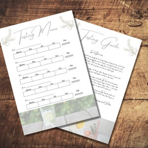 Gin Tasting Score Card, Stampabile, Gin Tasting Party, Gin Tasting, Stampabile, Scorecard