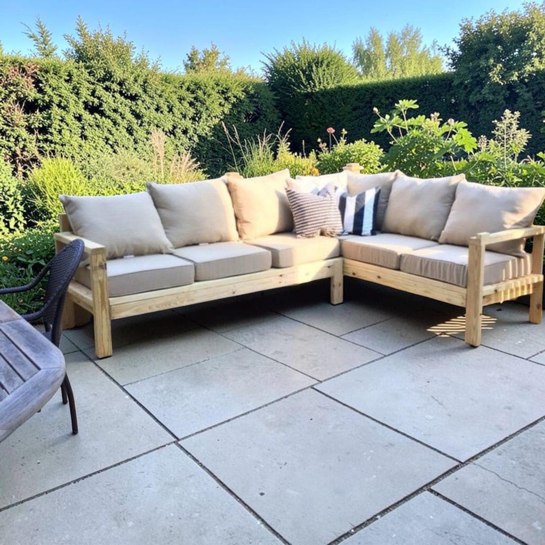 One Arm 2x4 Outdoor Sofa Plans PDF – DIY Sectional Couch Woodworking ...