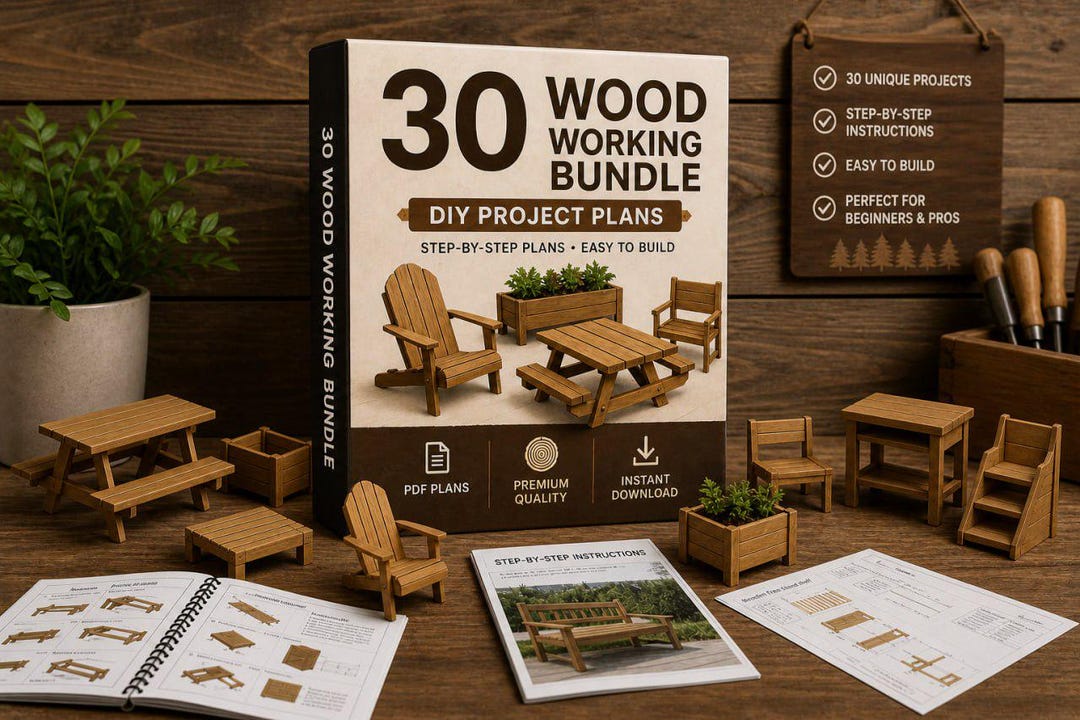 30 Woodworking Plans Bundle | DIY Furniture Plans PDF | Outdoor Wood ...