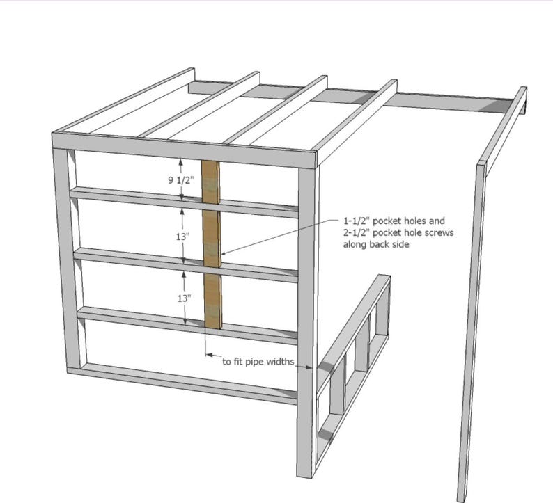 Loft Bed Tiny House Plans PDF – Space Saving Bed With Storage, DIY ...
