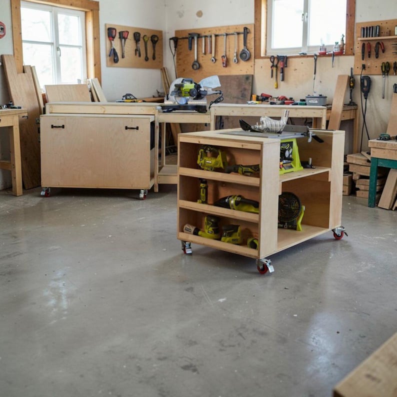 Ultimate Roll Away Workbench With Miter Saw Stand Plans | Mobile ...