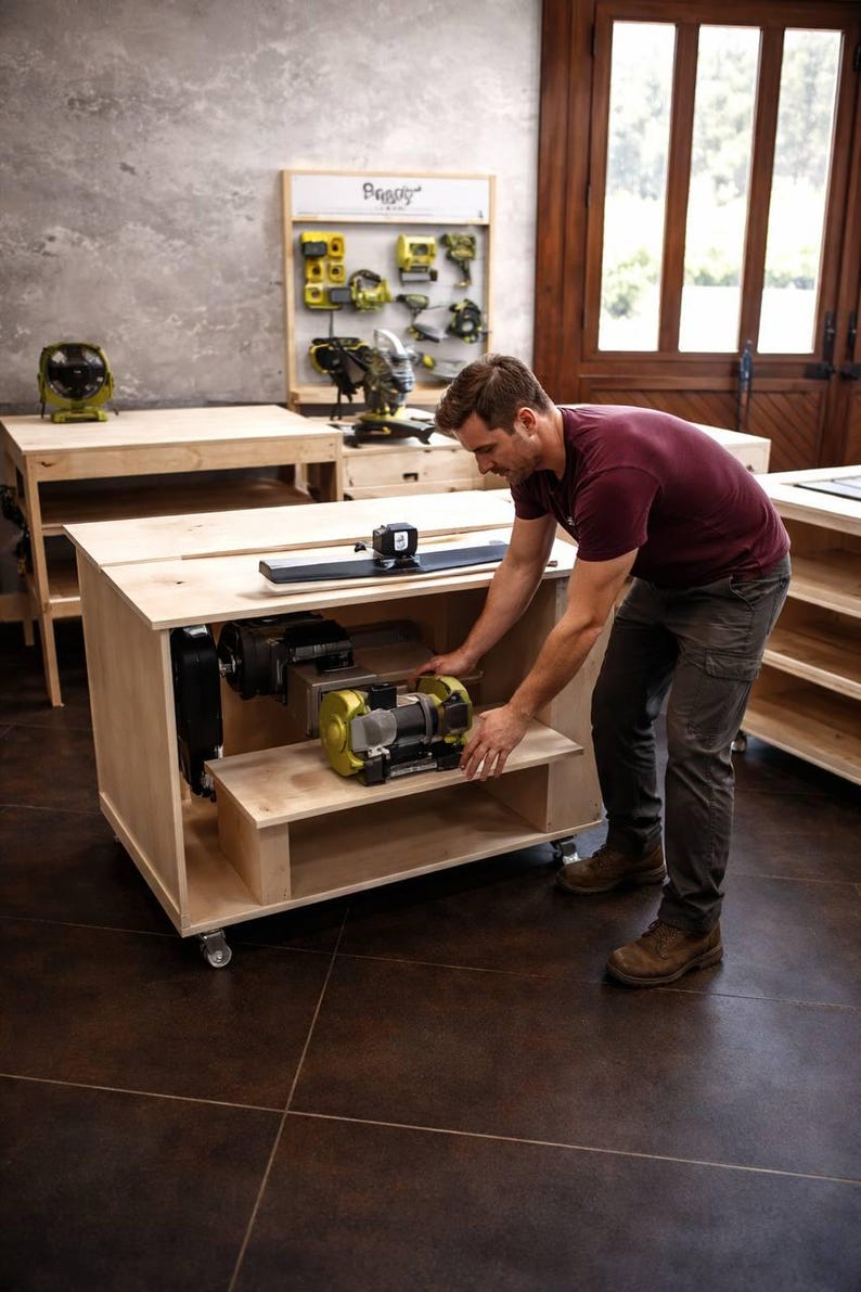 Ultimate Roll Away Workbench With Miter Saw Stand Plans | Mobile ...