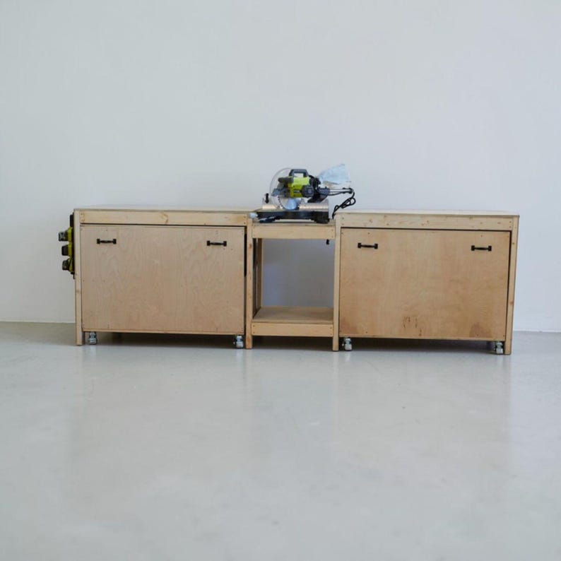 Ultimate Roll Away Workbench With Miter Saw Stand Plans | Mobile ...