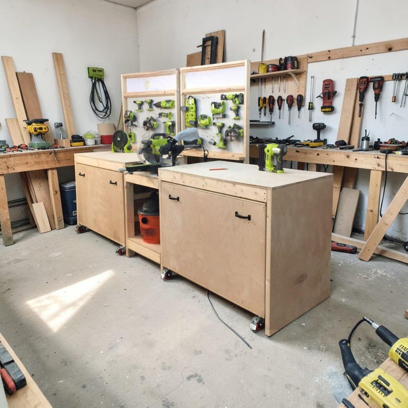 Ultimate Roll Away Workbench With Miter Saw Stand Plans | Mobile ...