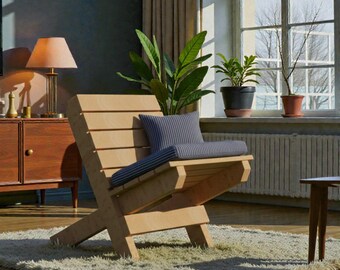 Collapsible Lawn Chair Woodworking Plans PDF | Folding Wooden Chair DIY Plans | Modern Indoor Outdoor Chair Build