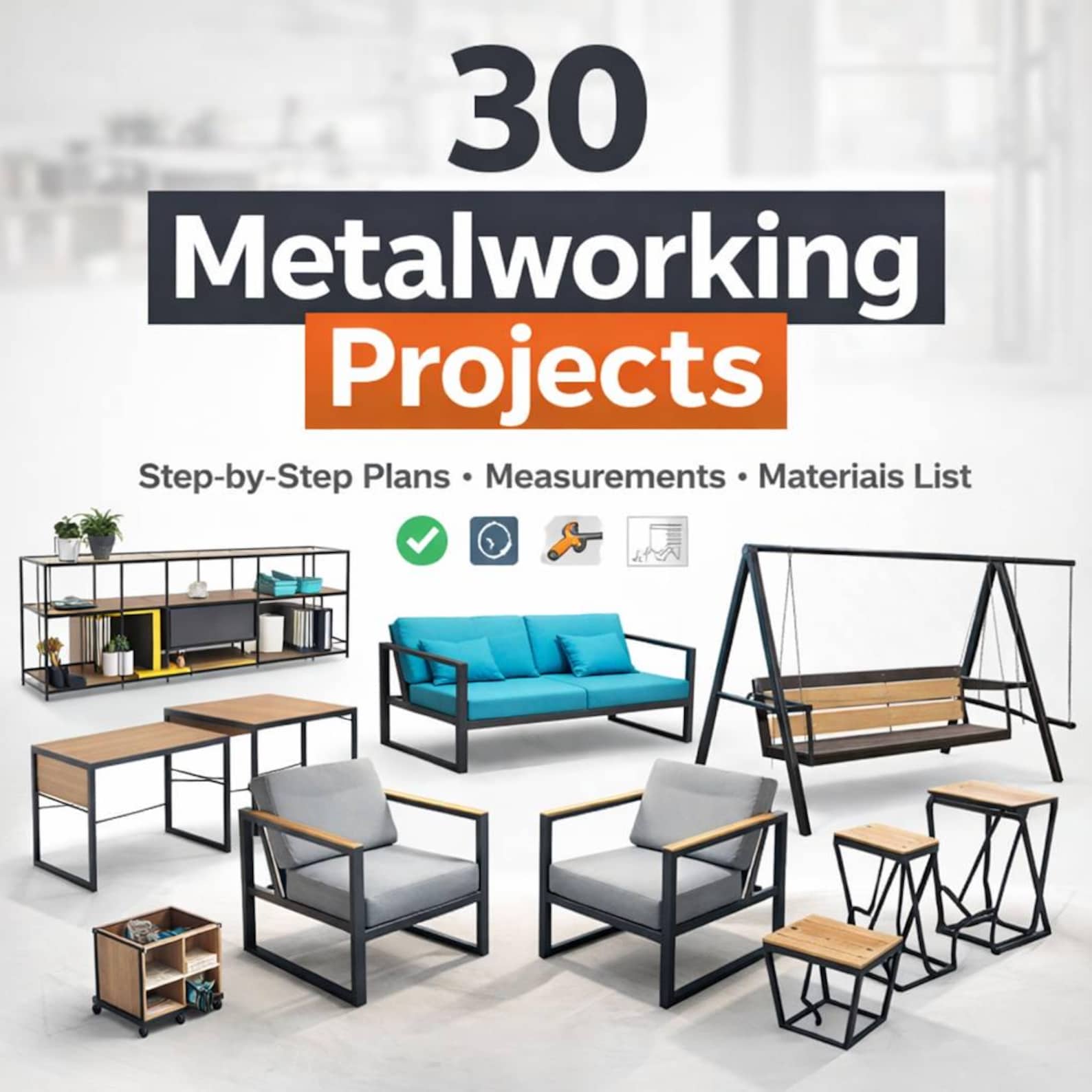 30 Metalworking Projects Plans PDF | DIY Industrial Furniture ...