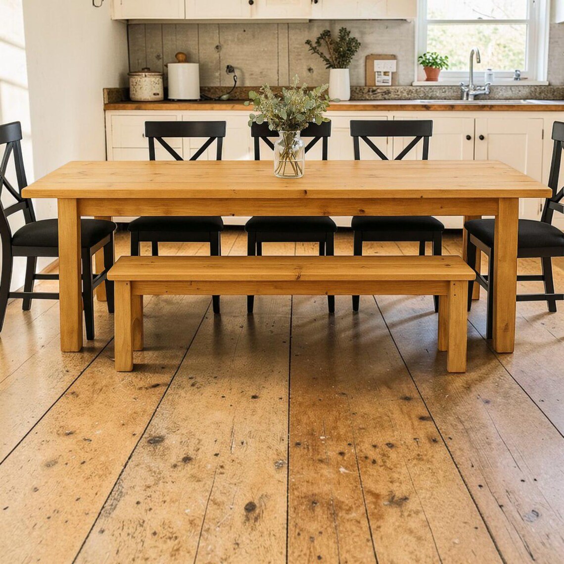 Beginner Farmhouse Table Plans PDF – DIY Dining Table 6 Seater – Easy 2 ...