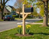 Wooden Mailbox Post Plans PDF | DIY Mailbox Stand Woodworking Plans | Outdoor Mailbox Post | Digital Download