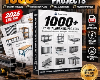 1000+ Metalworking Plans PDF | Welding Projects | Metal Furniture Plans | Fabrication Plans | DIY Metalworking Projects | Instant Download