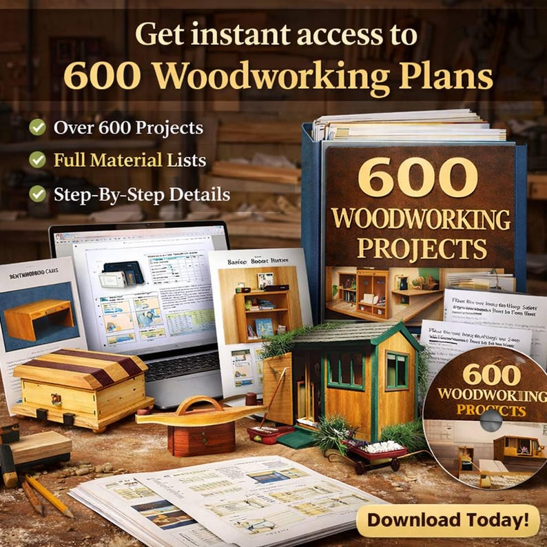 600+ Woodworking Projects Plans PDF | DIY Wood Furniture, Outdoor ...
