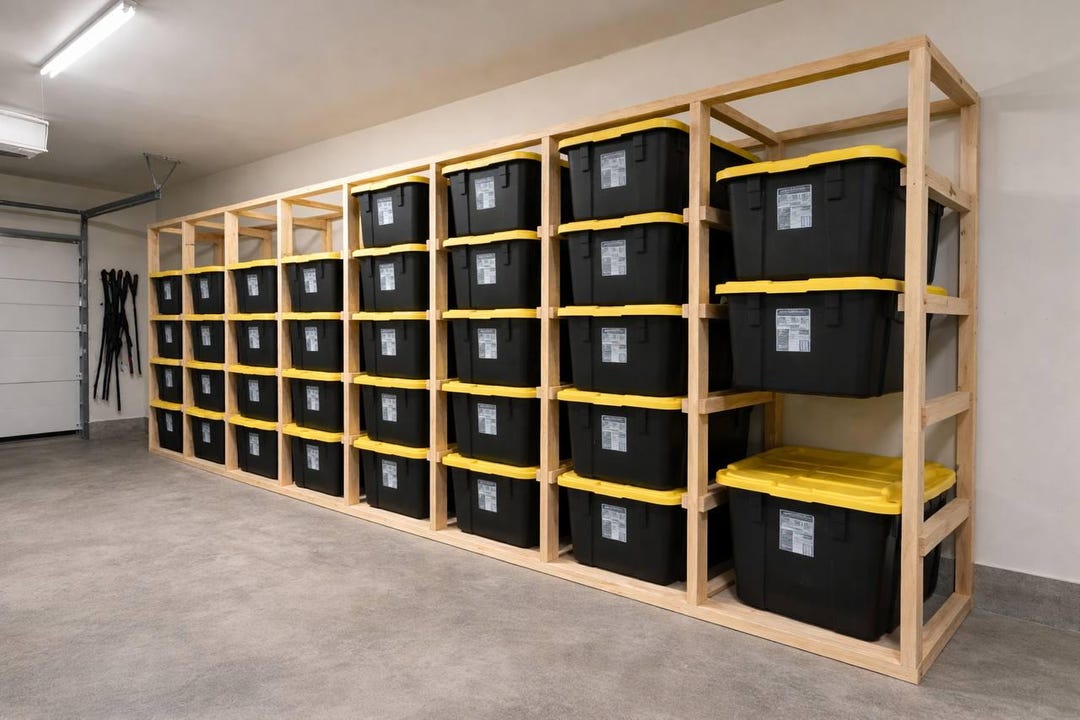 DIY Tote Storage Rack Configurator PDF – Custom Garage Storage Plans ...
