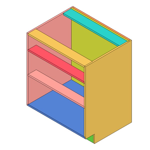 Custom Kitchen Cabinet Box Plans - Plans to Build Your Own Kitchen Cabinets -  Lower Cabinet Carcass - Multiple Layouts - Custom Sizes
