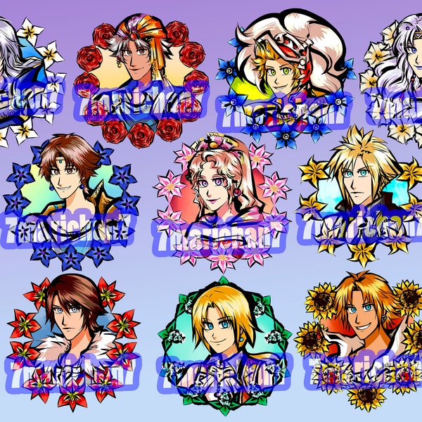 Final Fantasy Dissidia Flowers Charms