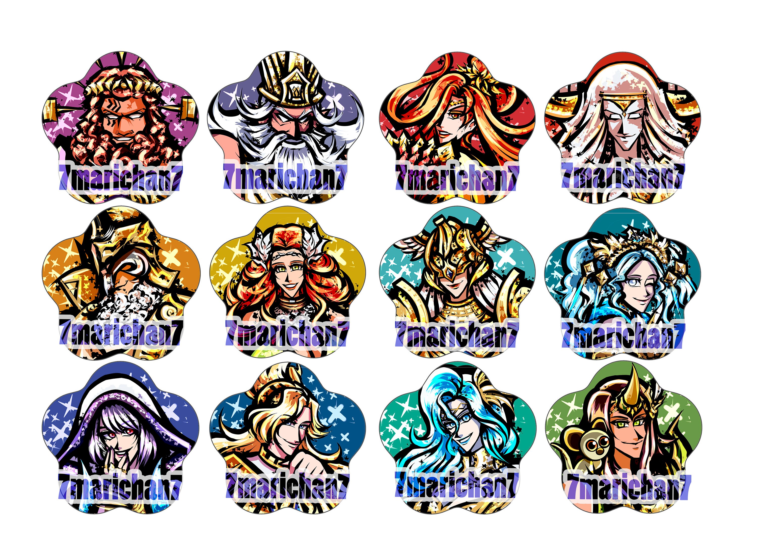 FFXIV the Twelve Star Badges - Etsy
