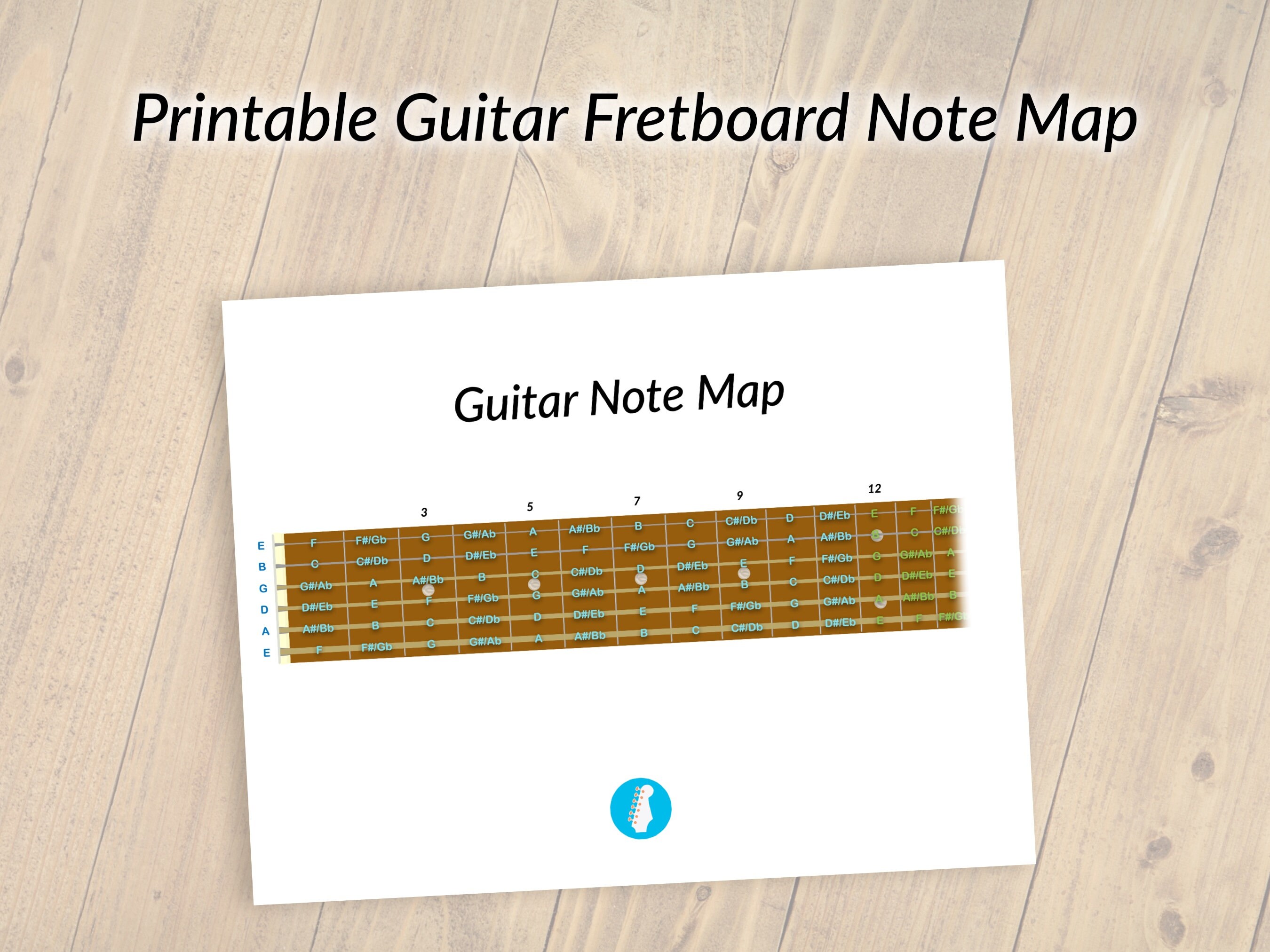 fretboard note map