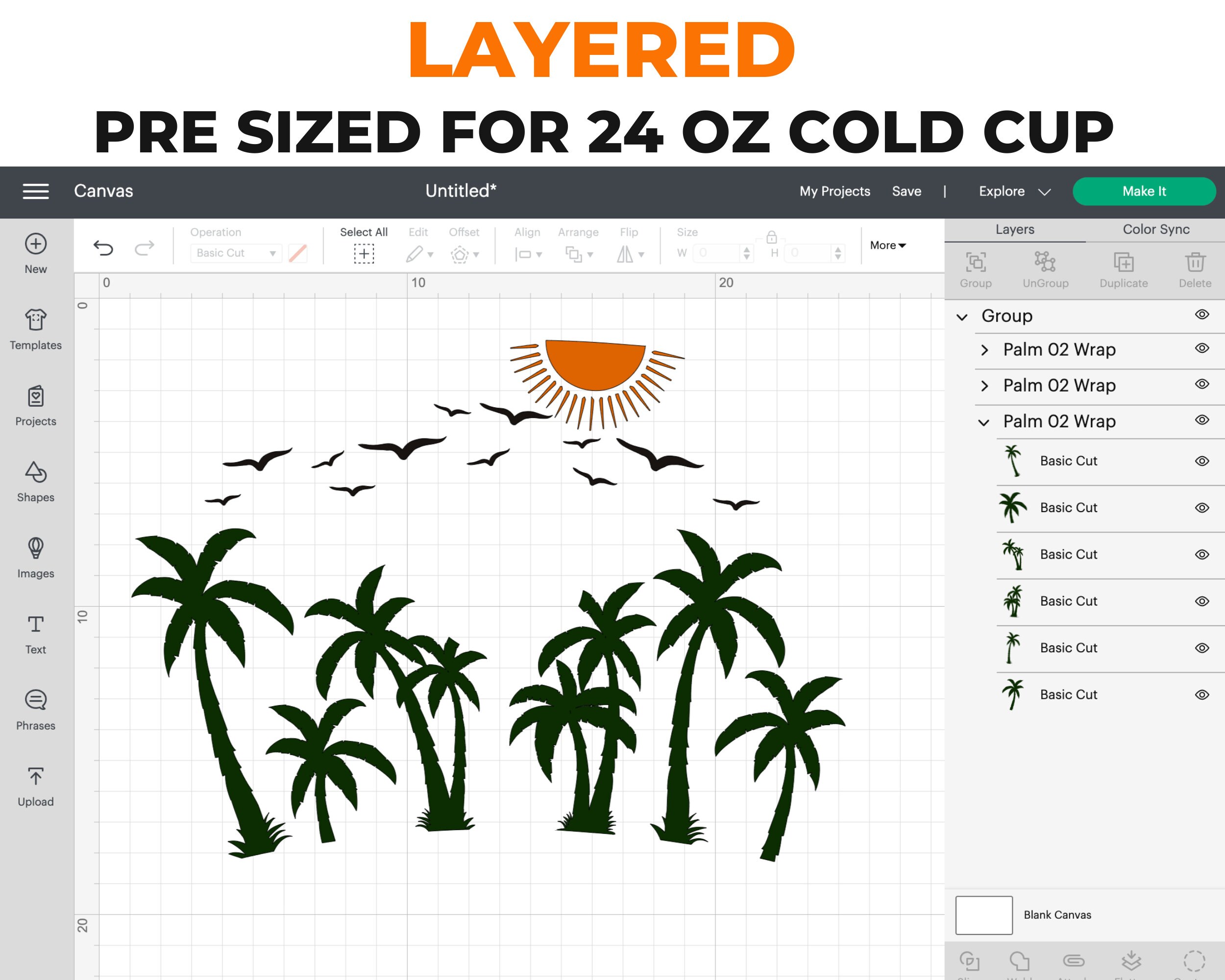 Palm Tree Starbucks Cup SVG Summer Starbucks Full Wrap SVG Etsy