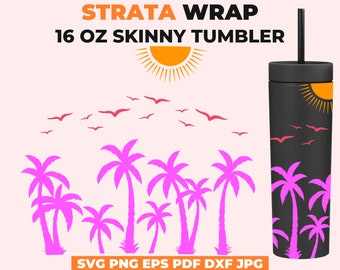Strata Skinny Full Wrap SVG, Rainbow Strata cup SVG, Mom life Strata Tumbler, Seamless Strata Cup Wrap, Layered SVG