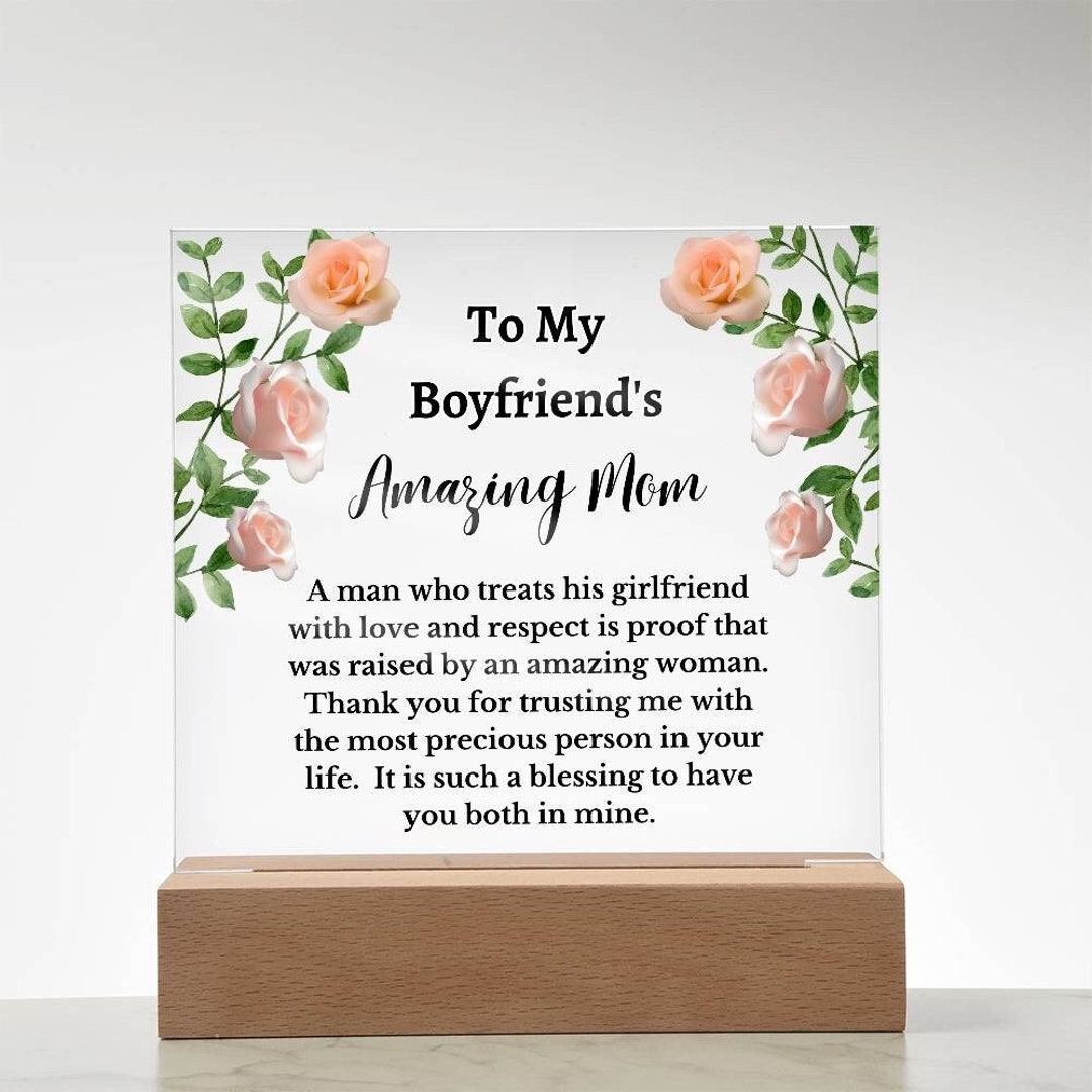 Boyfriends Mom Gift, to My Boyfriends Mom, Boyfriends Mom Acrylic