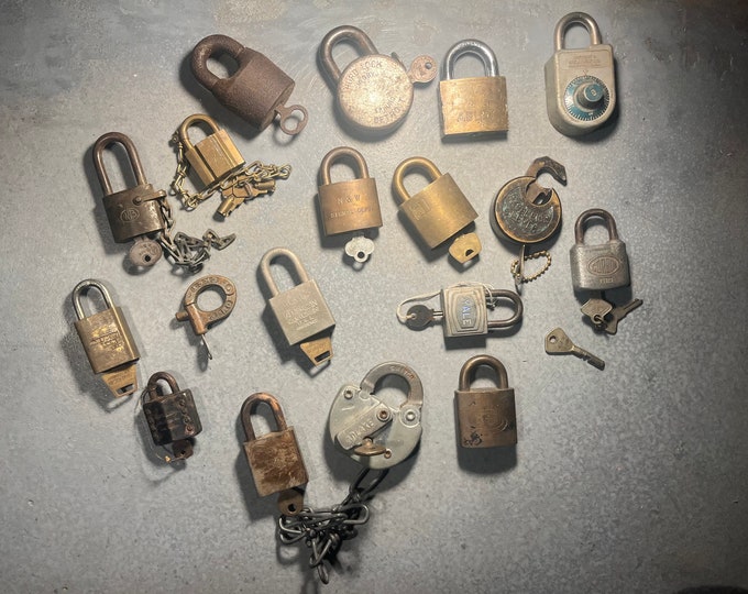 OLD Collectible Lock and Key Sets Made in USA Etsy