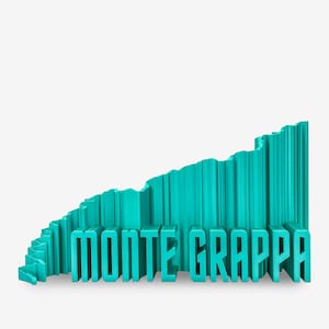 Monte Grappa from Semonzo  - CYCLING’S GREATEST CLIMBS 3D - Cycling Souvenir - Gift for cyclist - Birthday ideas - Mountain 3d