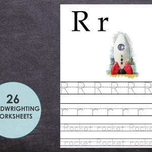 Watercolor Alphabet Flashcards Printable handwriting practice, Preschool worksheets for kids