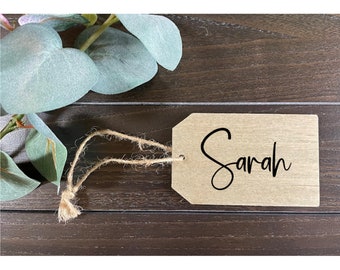 Wooden Name Tag | Bridesmaid Name Tag | Wedding Party Gifting Name Tag | Farmhouse Wooden Name Tag | Rustic Wooden Name Tag