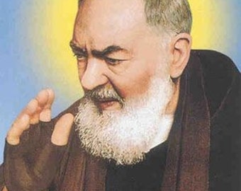 Padre Pio V9 Poster Print Art Home Wall Decor Catholic Painting