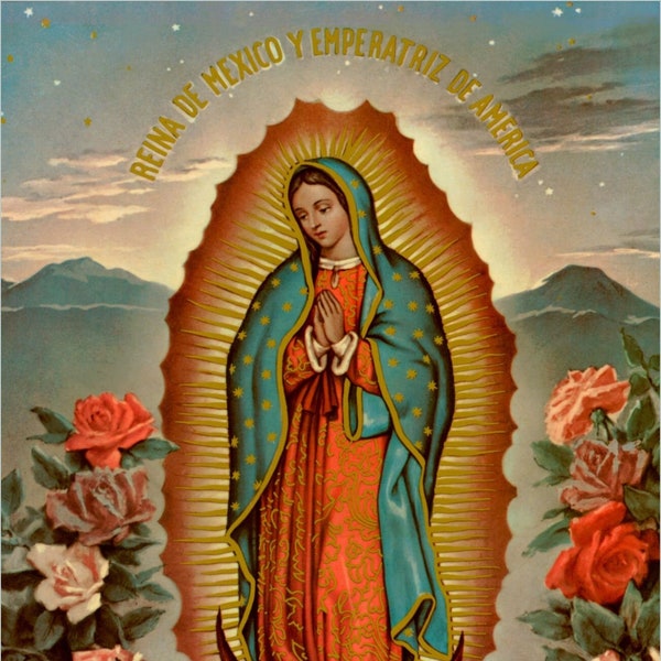 Our Lady of Guadalupe V12 Poster Print Art Home Wall Decor Katholische Malerei