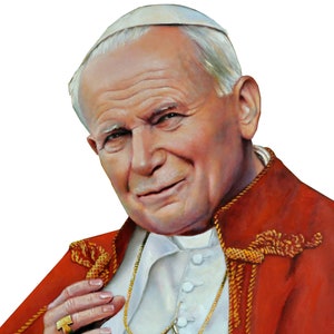 San Giovanni Paolo II V5 Poster Stampa Arte Decorazione Parete Casa Pittura Cattolica