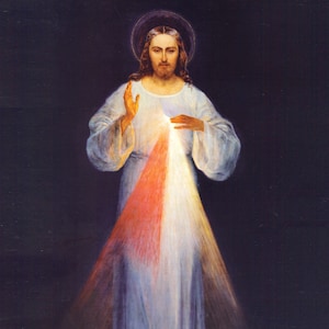 Immagine della Divina Misericordia Gesù confido in Te dipinto Poster Santa Faustina Stampa Arte Decorazione murale per la casa Pittura cattolica