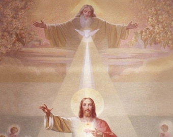 Holy Trinity V11 Poster Print Art Home Wall Decor Catholic Painting