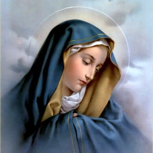 Our Lady of Sorrow V3 Poster Print Art Home Wall Decor Catholic Painting