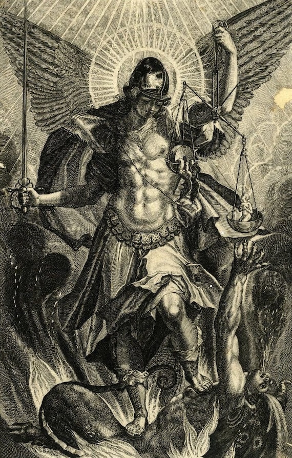 聖ミカエル大天使サタンを倒すニッチ 1588 ヒューバート ゲルハルト V3