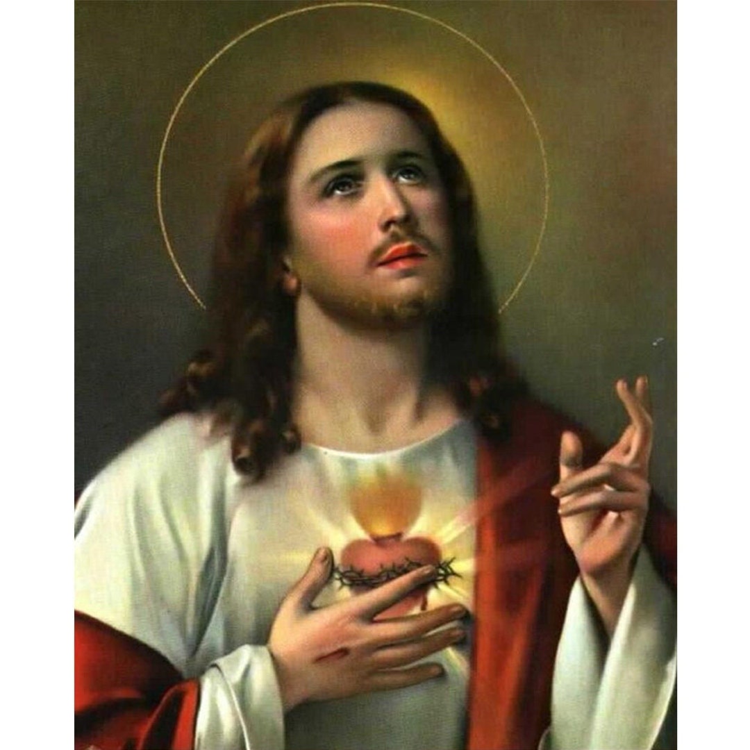 Jesus Christ V13 Poster Print Art Home Wall Decor Catholic Painting Etsy