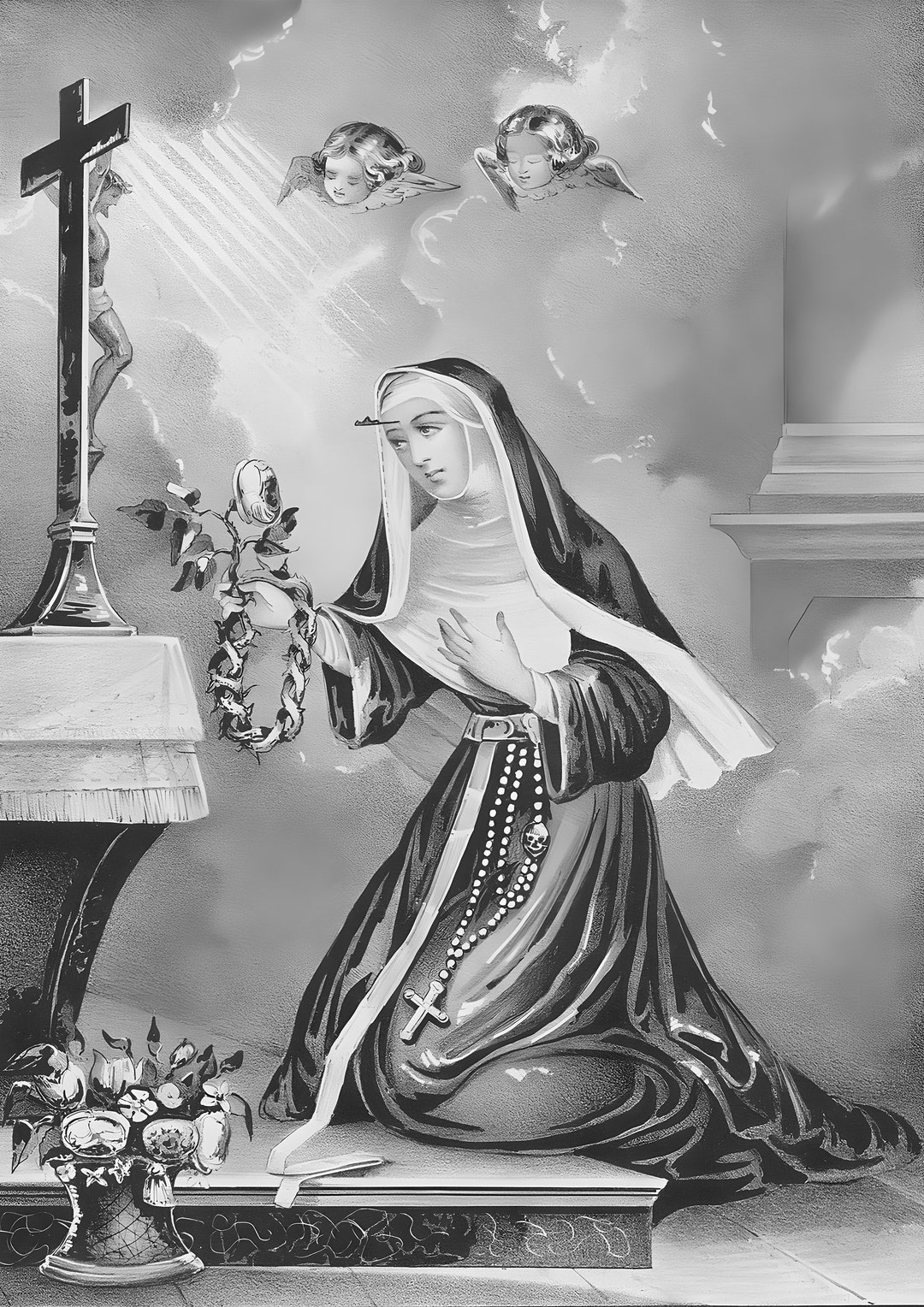 Saint Rita of Cascia V4 Poster Print Art Home Wall Decor Catholic ...