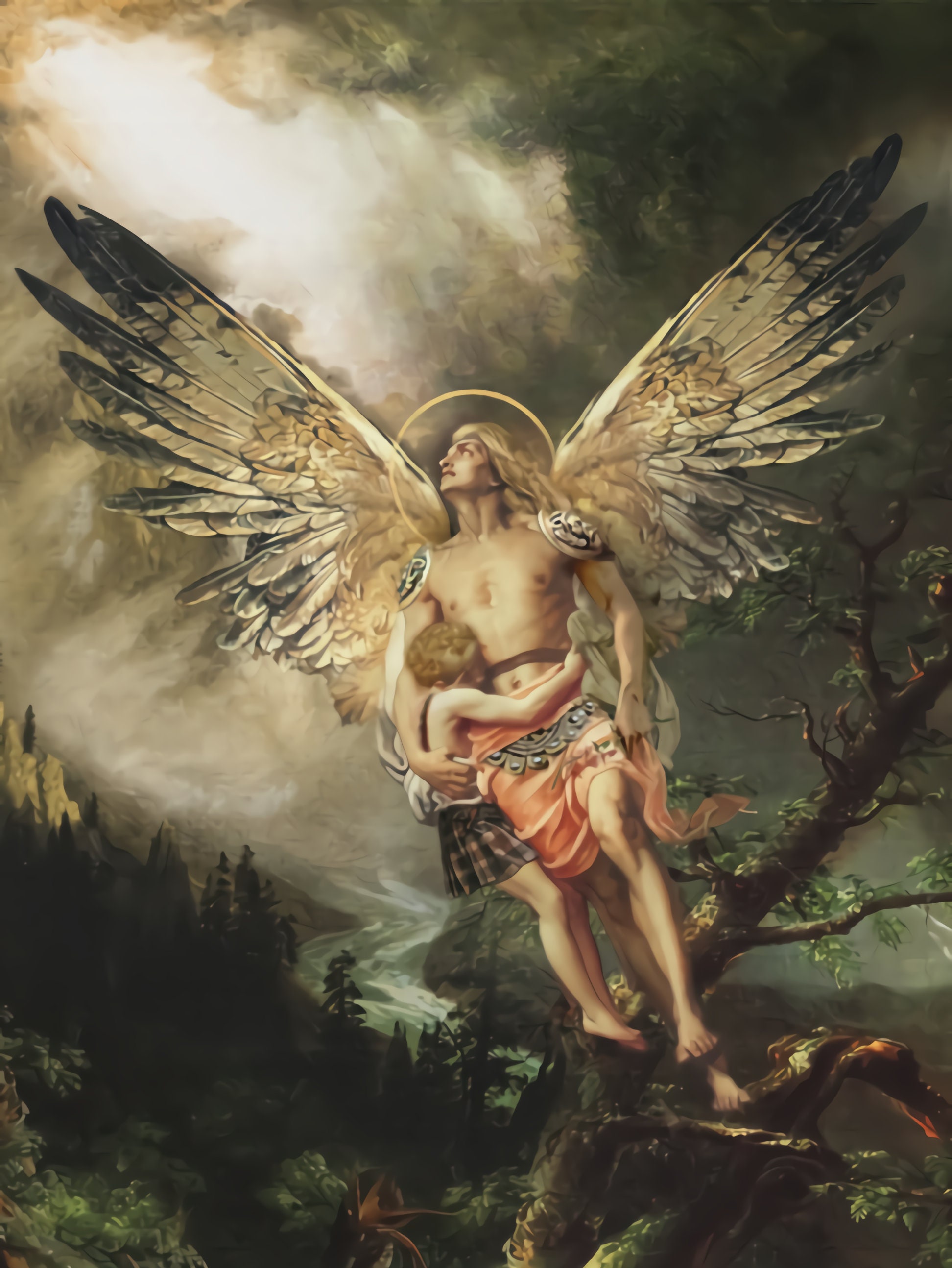 Saint Michael Archangel V7 Poster Print Art Home Wall Decor Catholic ...