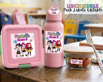 Lunch box pack Superheros Templates. Edit Yourself in CANVA.